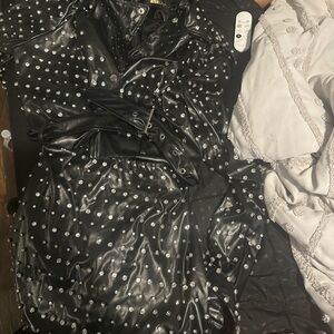 Dolls Kill Black Studded Leather Jacket